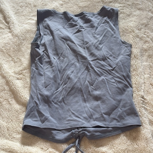 A.Byer Ruched Tie-Front Tank – Size XS | Casual Flirt | Soft Blue | - Picture 2 of 5